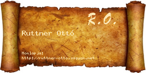 Ruttner Ottó névjegykártya